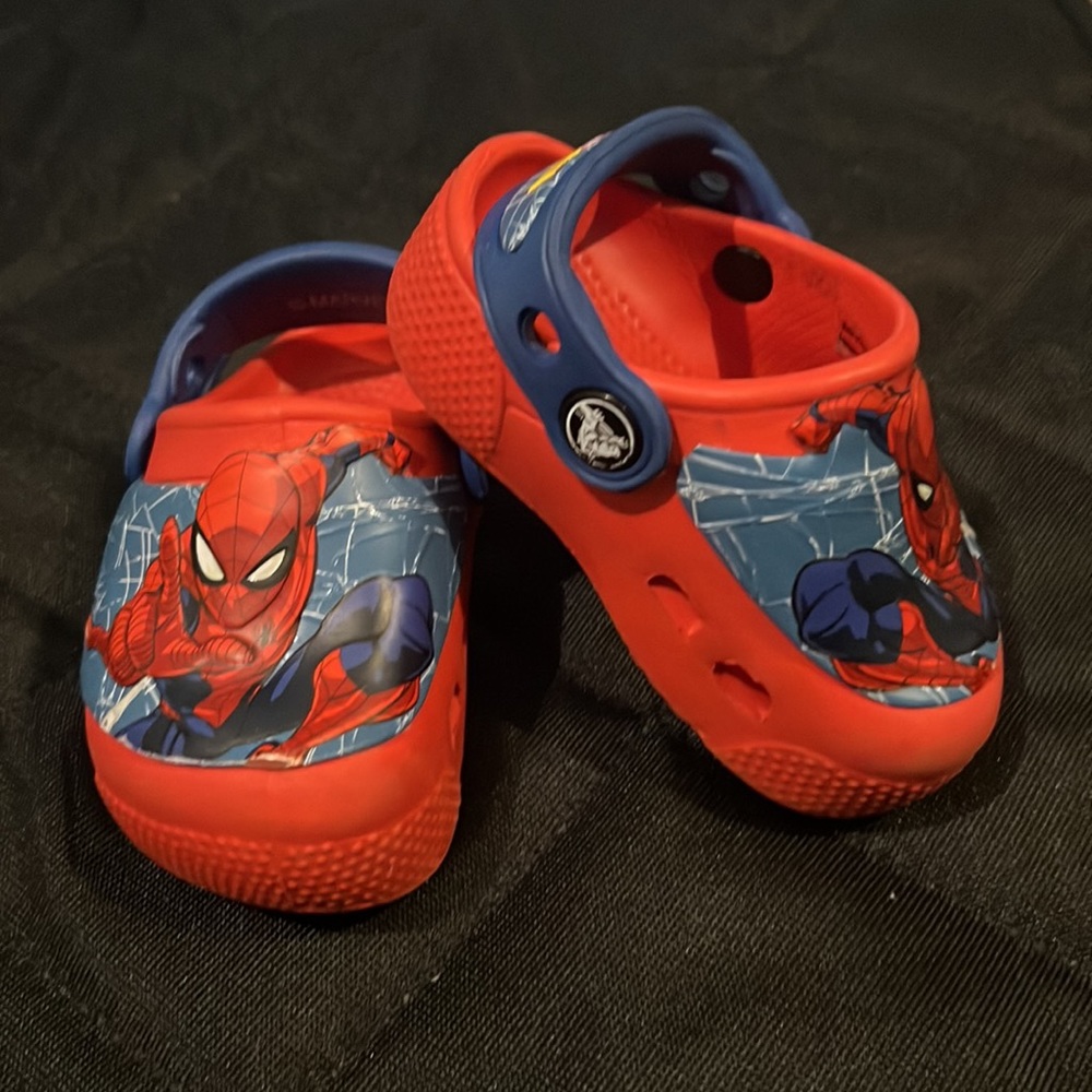 CROCS Spider-Man Light Up Slides Toddler C4